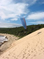 Sand dune and looking back up the beach to the car park (Christian Fletcher happy snap)