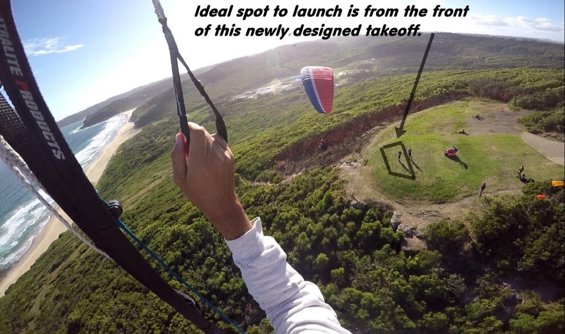 View of launch from the air